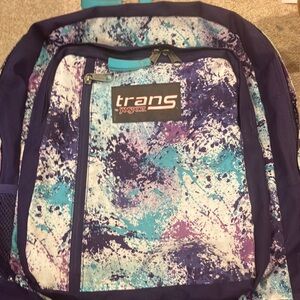 Trans by Jansport backpack Splatter Drizzle Design Computer Laptop Case Bag